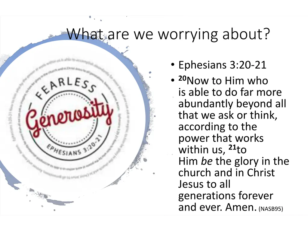 what are we worrying about