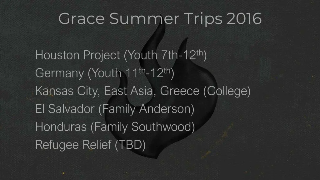 grace summer trips 2016