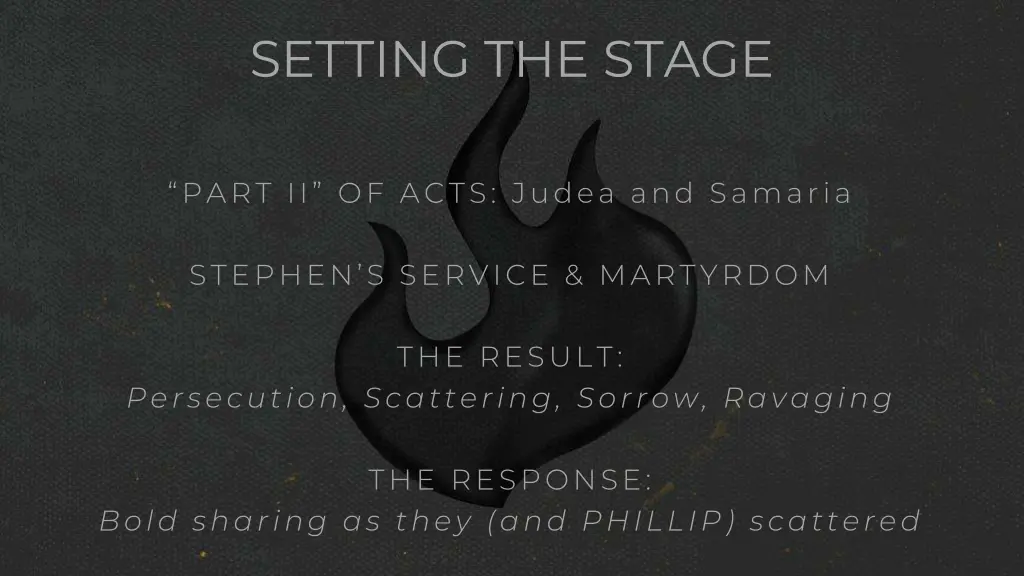 setting the stage