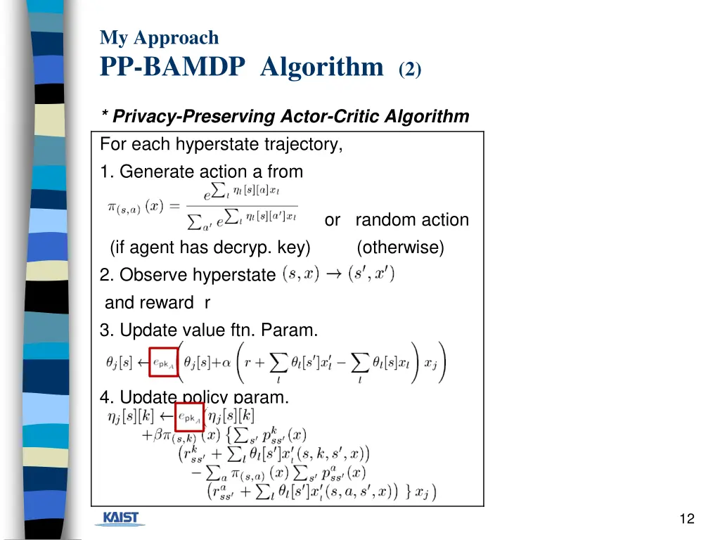 my approach pp bamdp algorithm 2