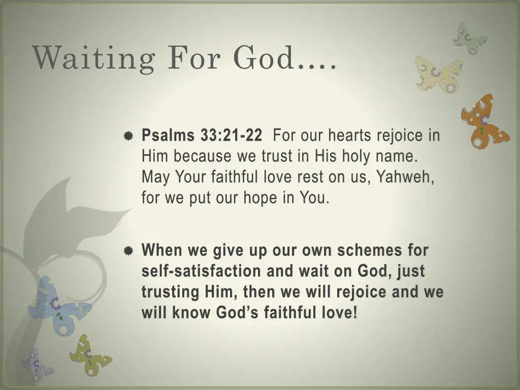 waiting for god