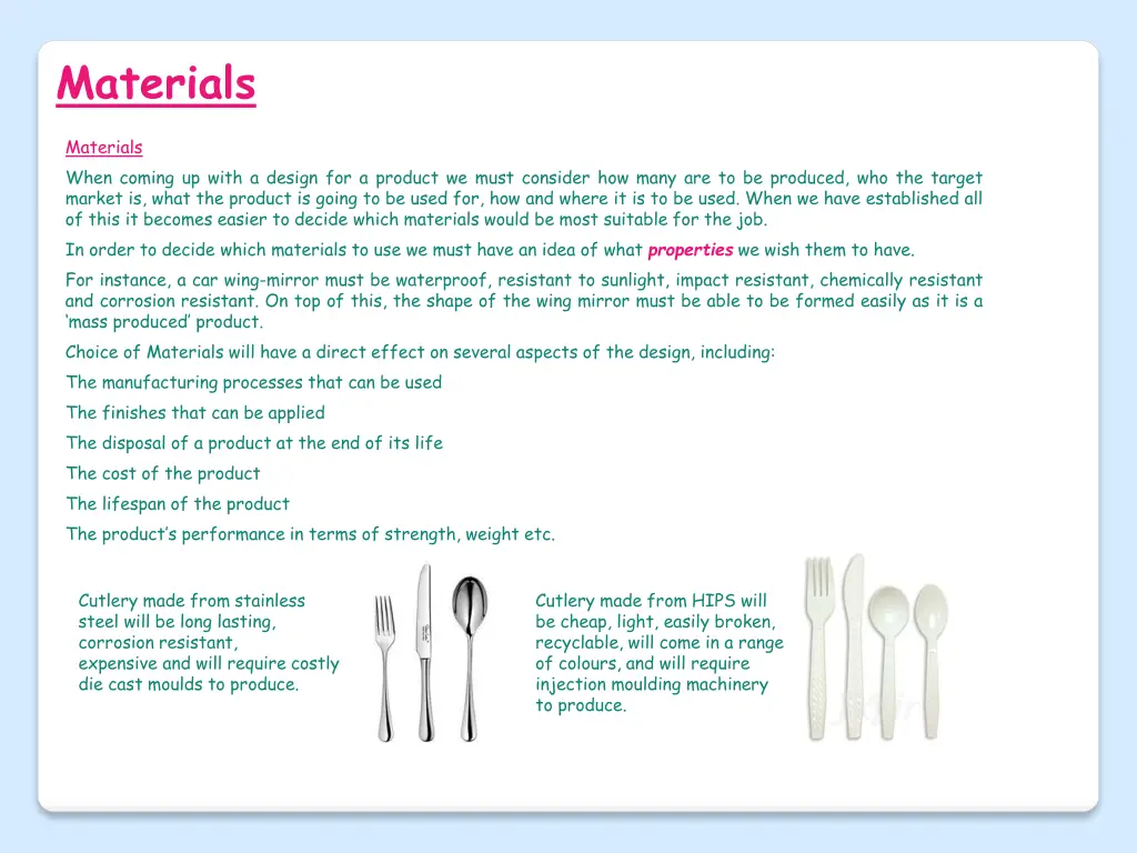 materials