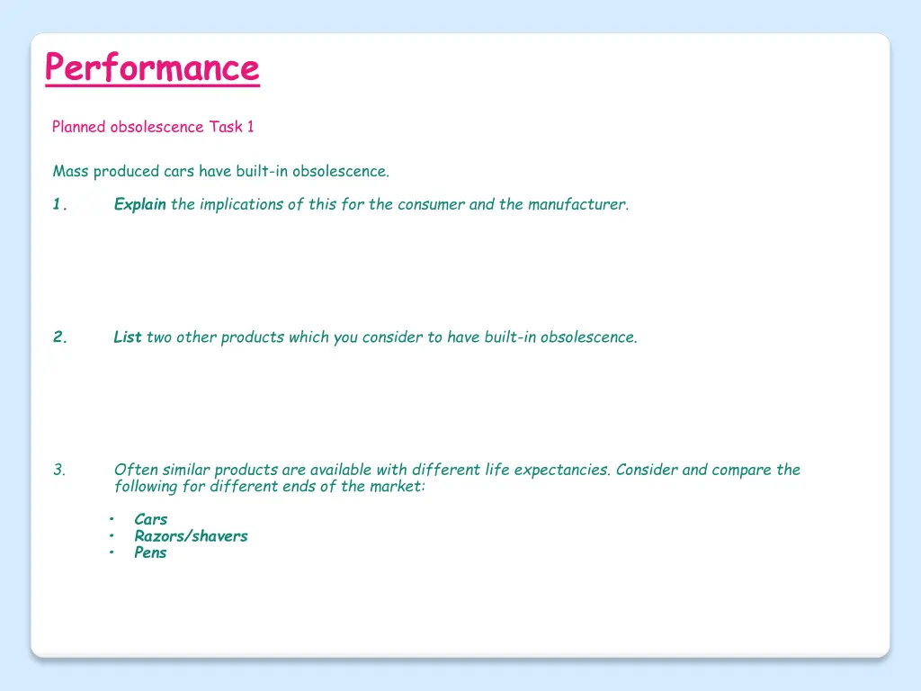 performance 1
