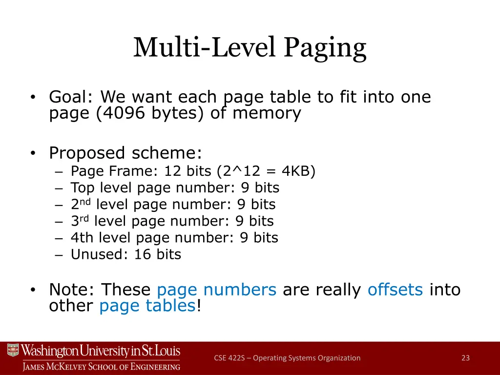 multi level paging 1
