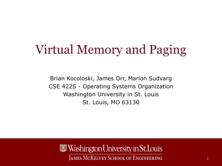 virtual memory and paging