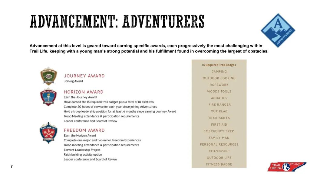 advancement adventurers