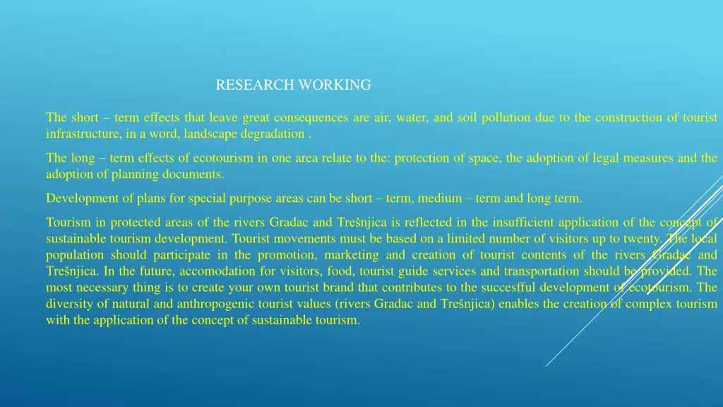 research working