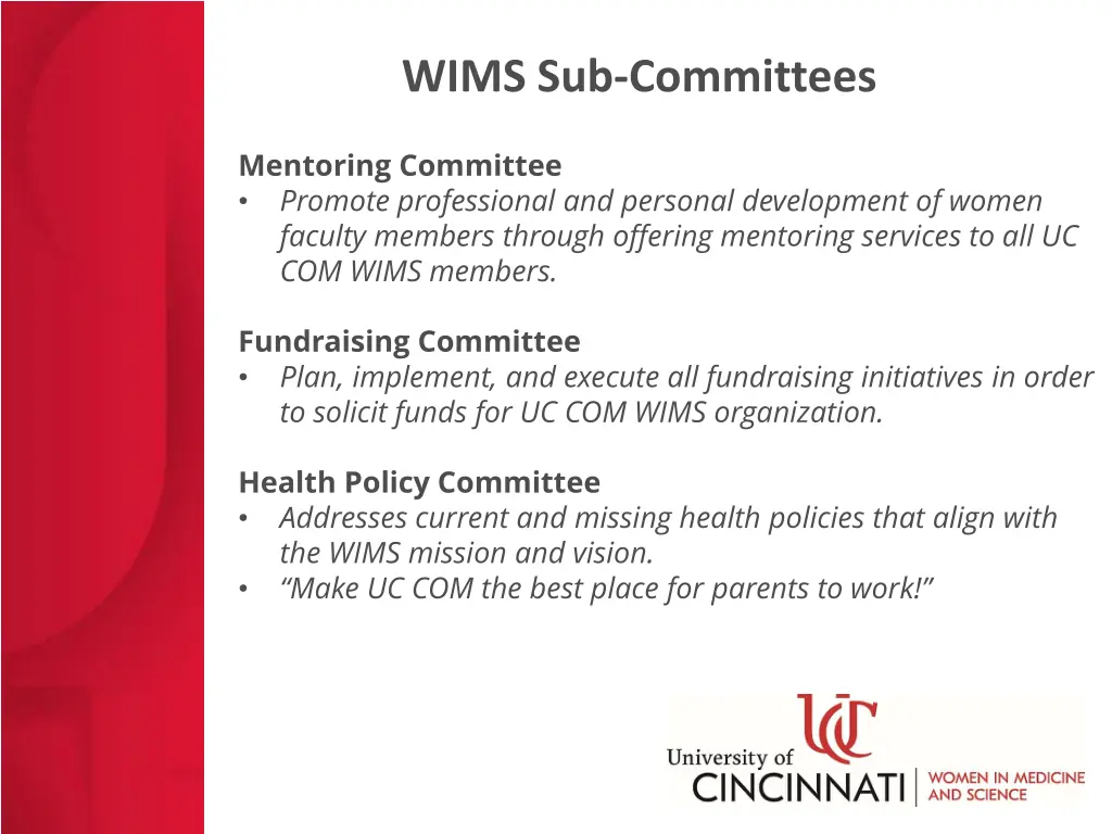 wims sub committees