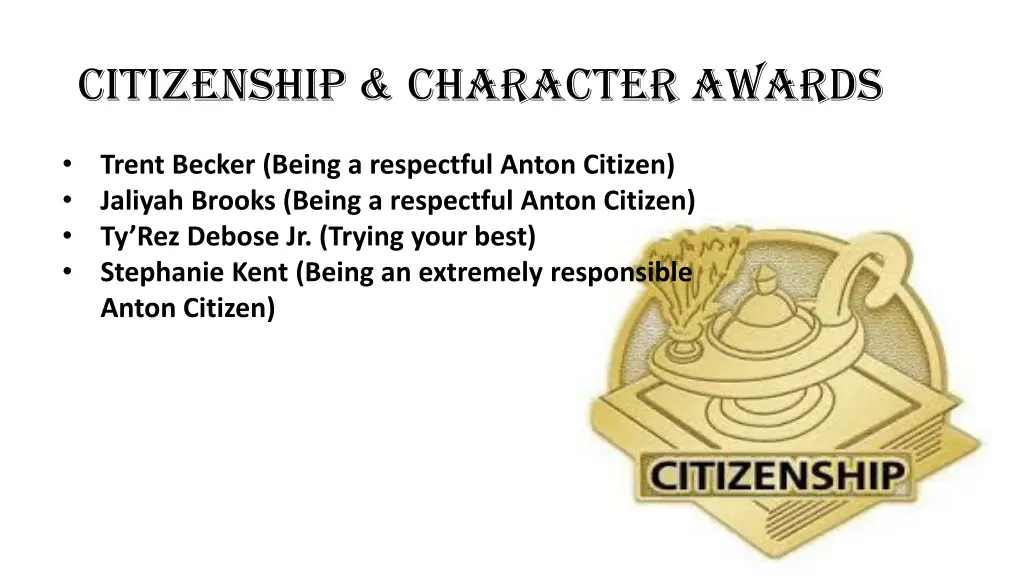 citizenship character awards