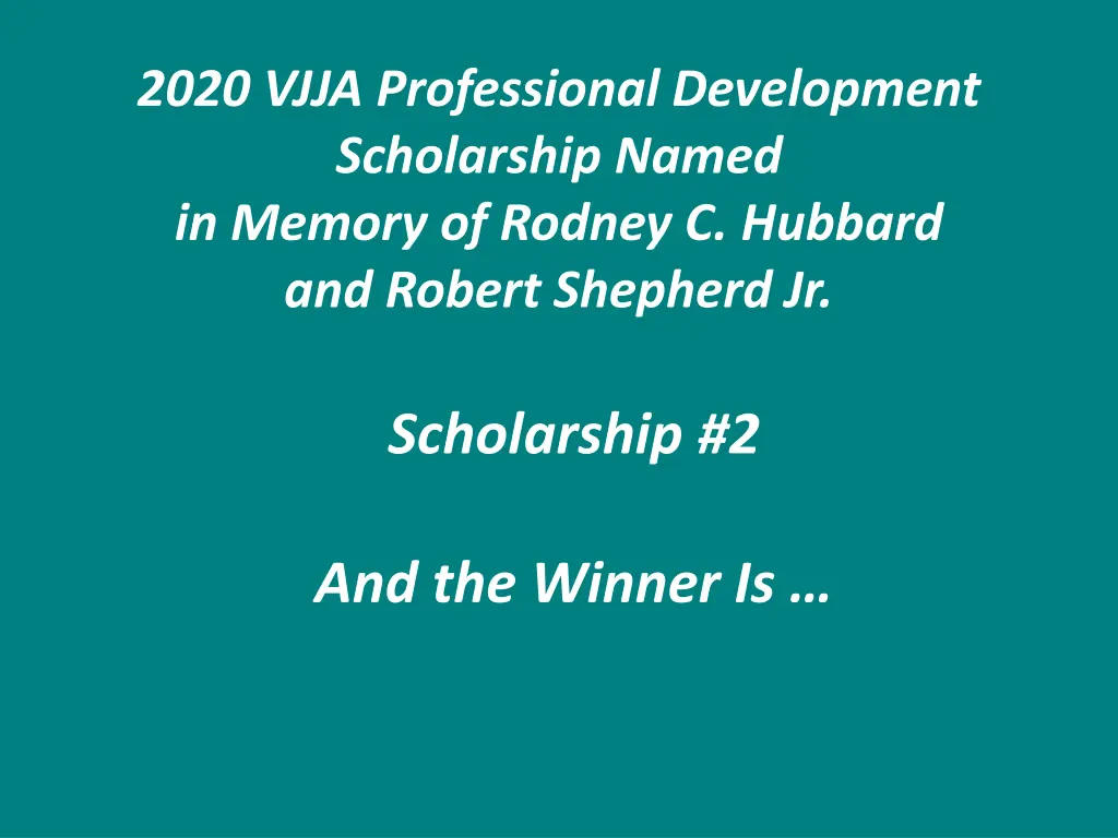 2020 vjja professional development scholarship 2