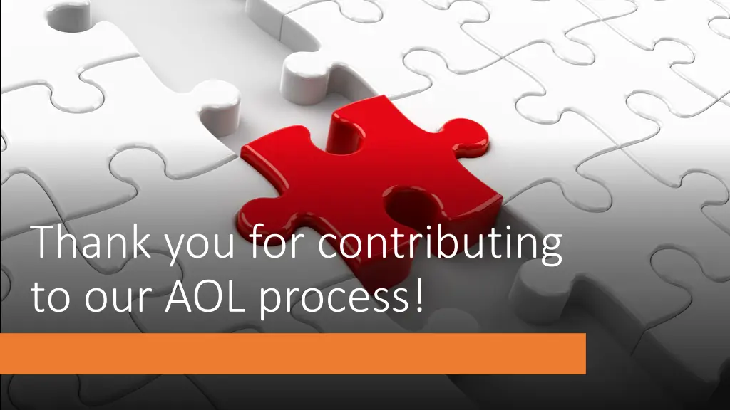 thank you for contributing to our aol process