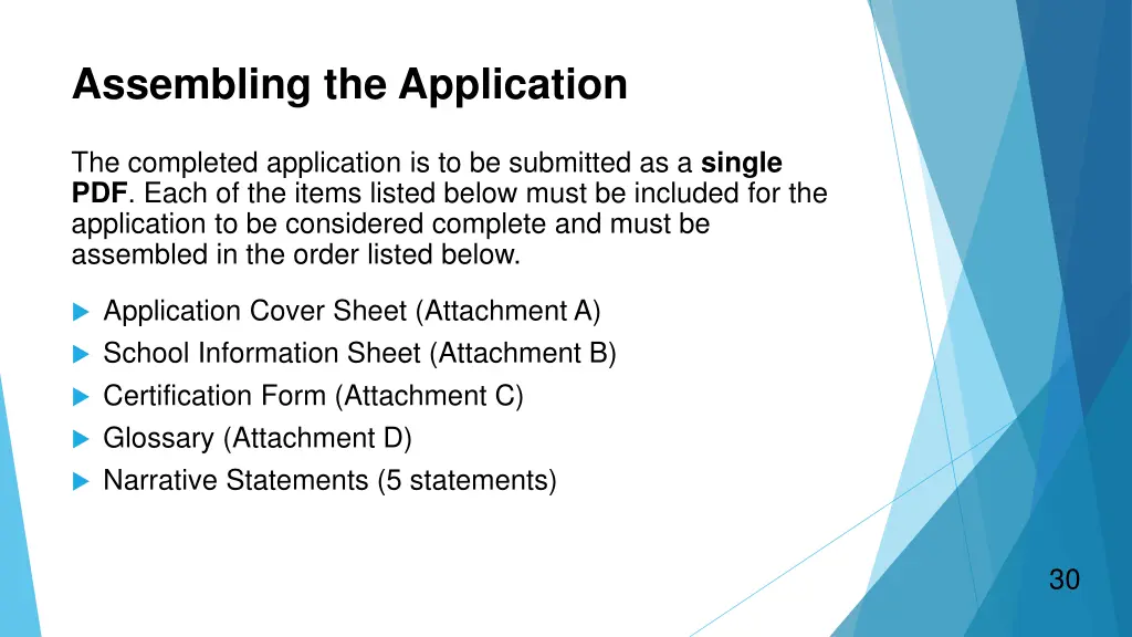 assembling the application