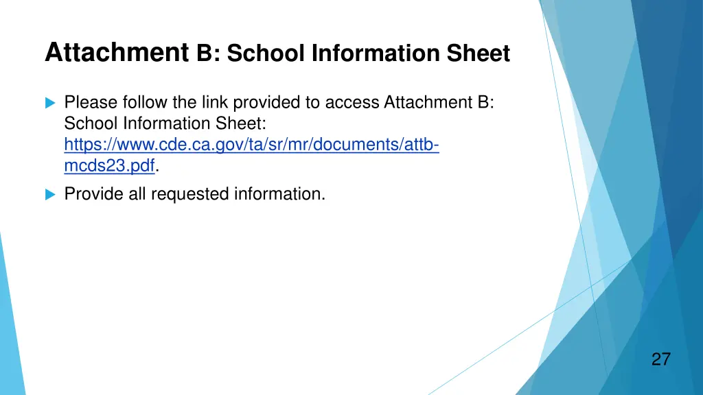 attachment b school information sheet