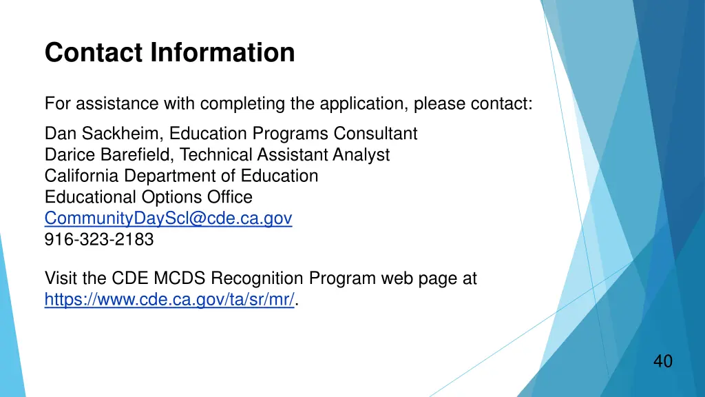 contact information