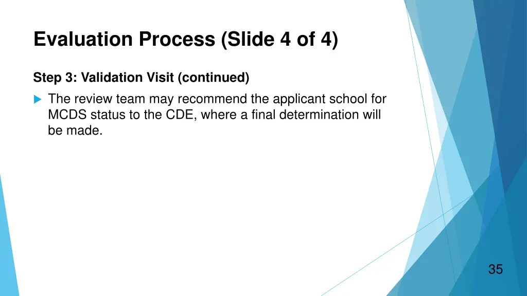 evaluation process slide 4 of 4