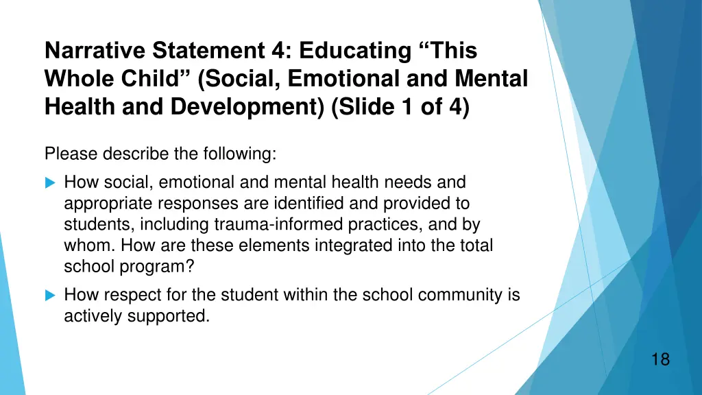 narrative statement 4 educating this whole child