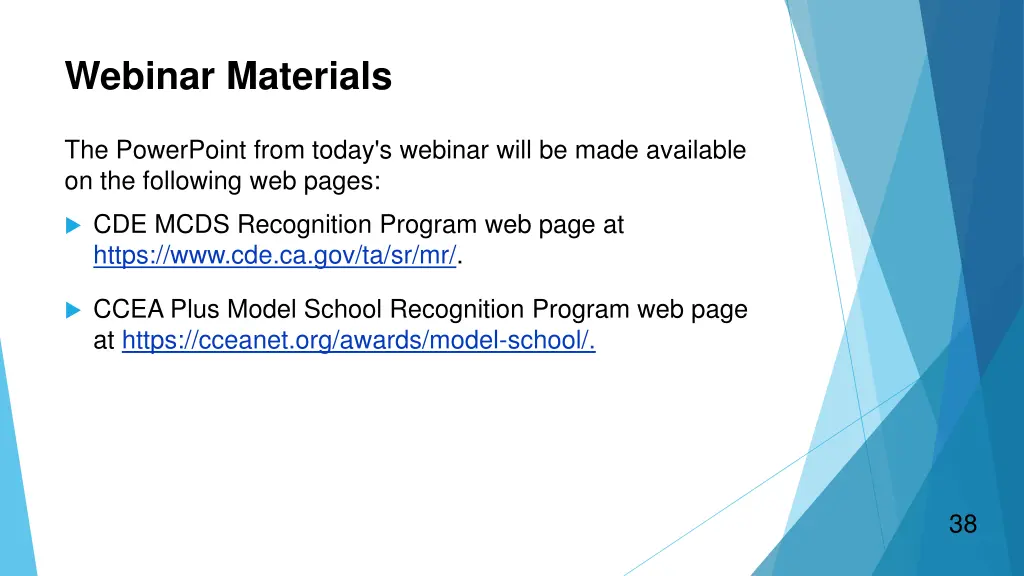 webinar materials