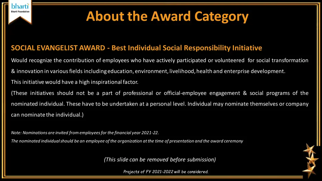 about the award category