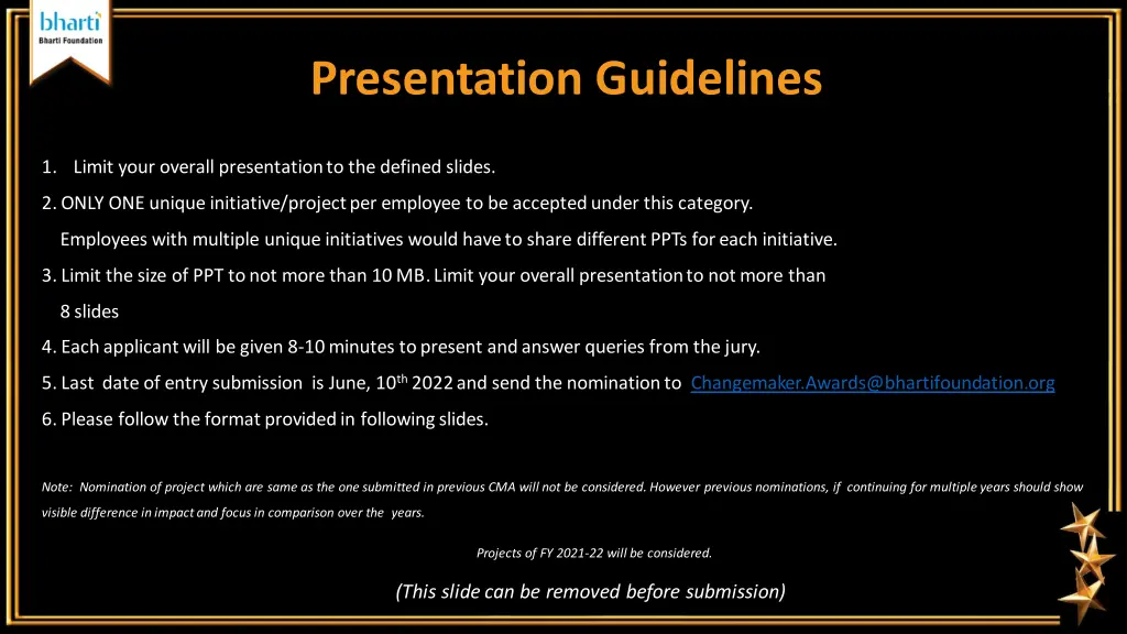 presentation guidelines
