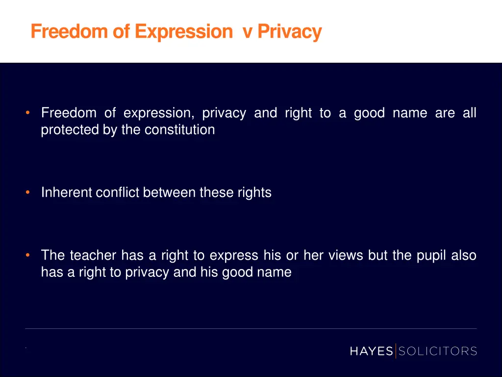 freedom of expression v privacy