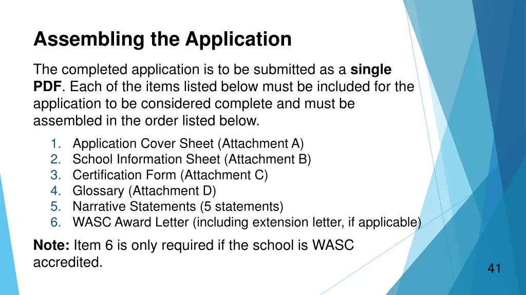 assembling the application