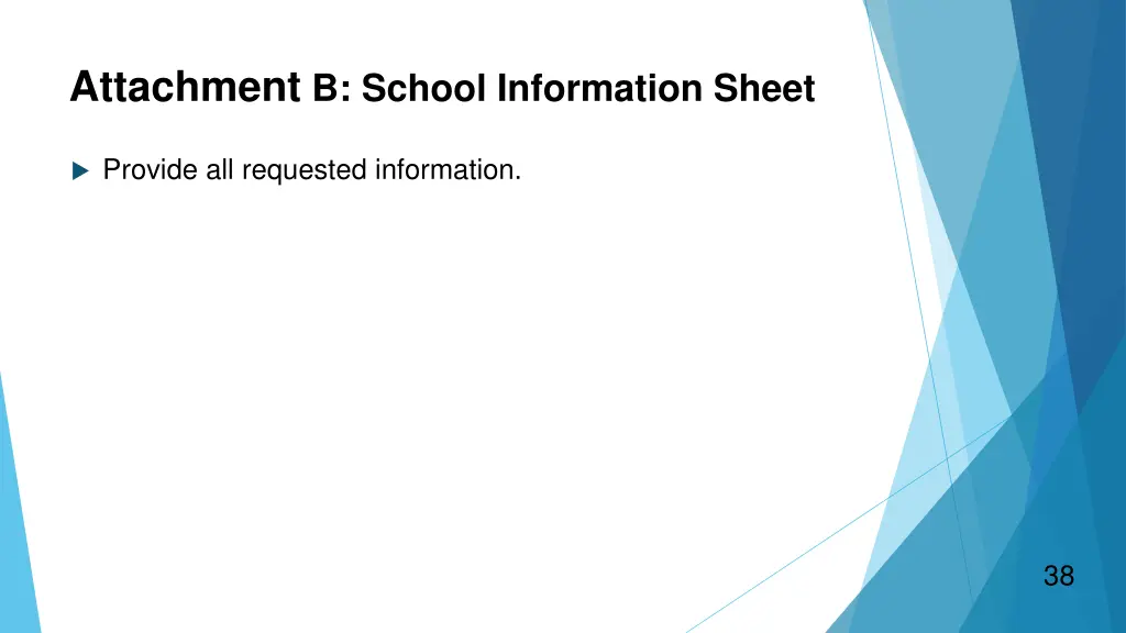 attachment b school information sheet