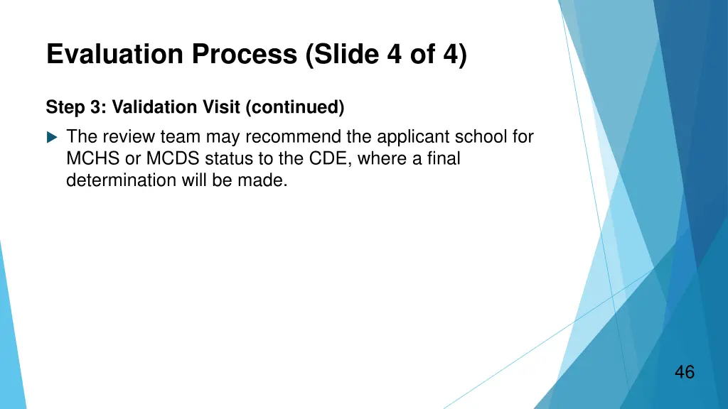 evaluation process slide 4 of 4
