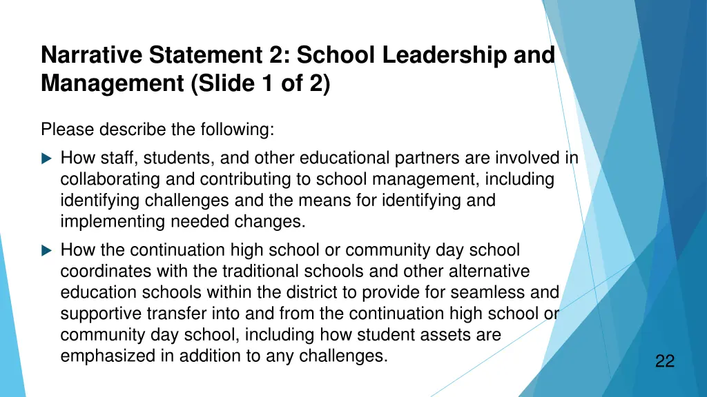 narrative statement 2 school leadership