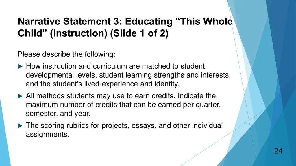 narrative statement 3 educating this whole child