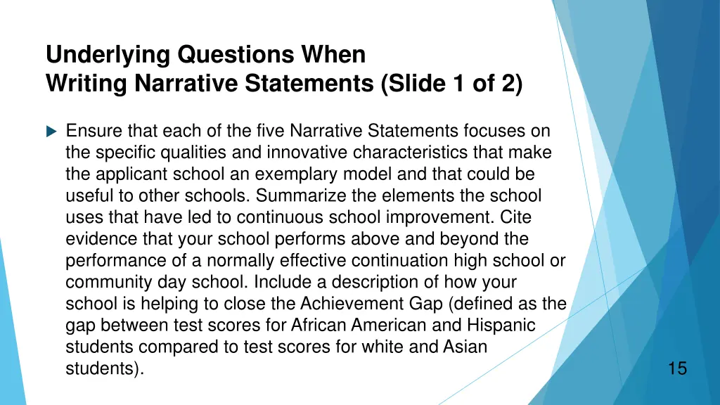 underlying questions when writing narrative