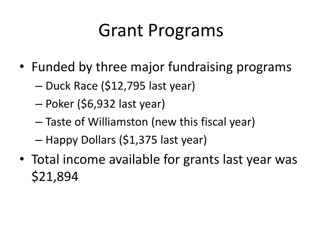 grant programs