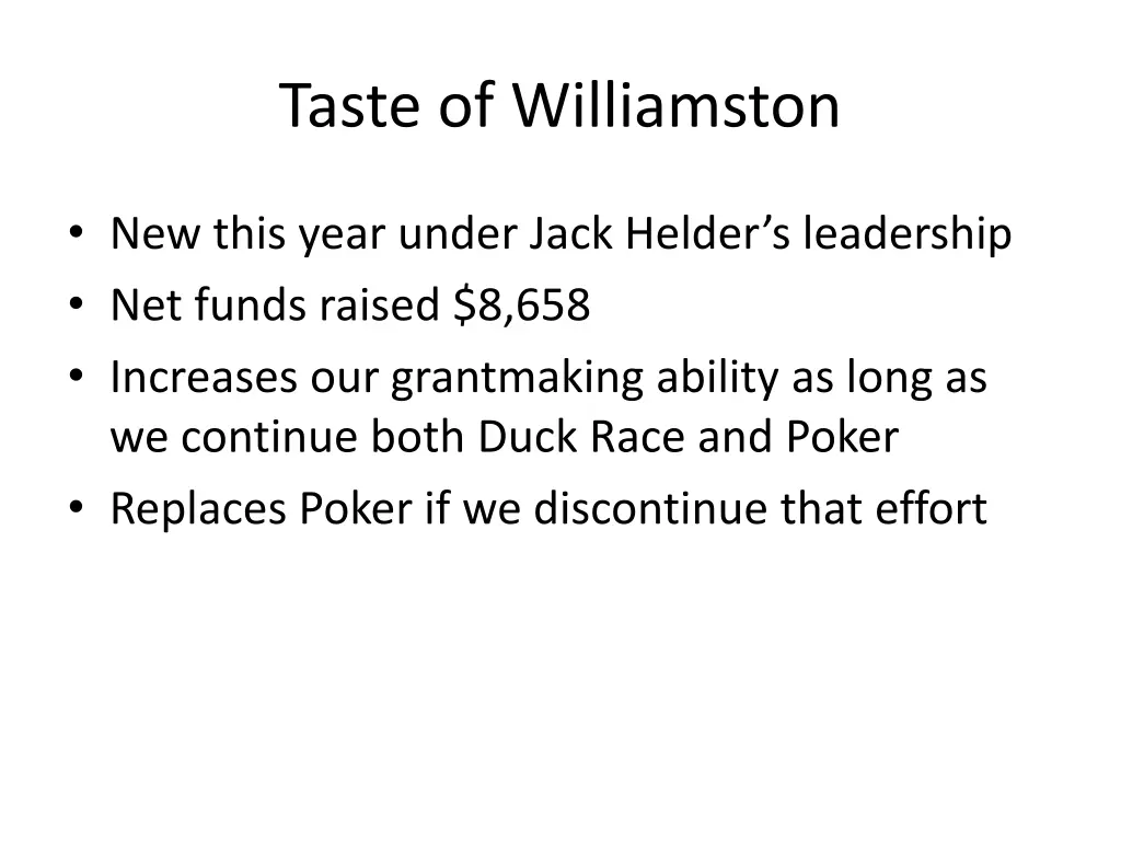 taste of williamston