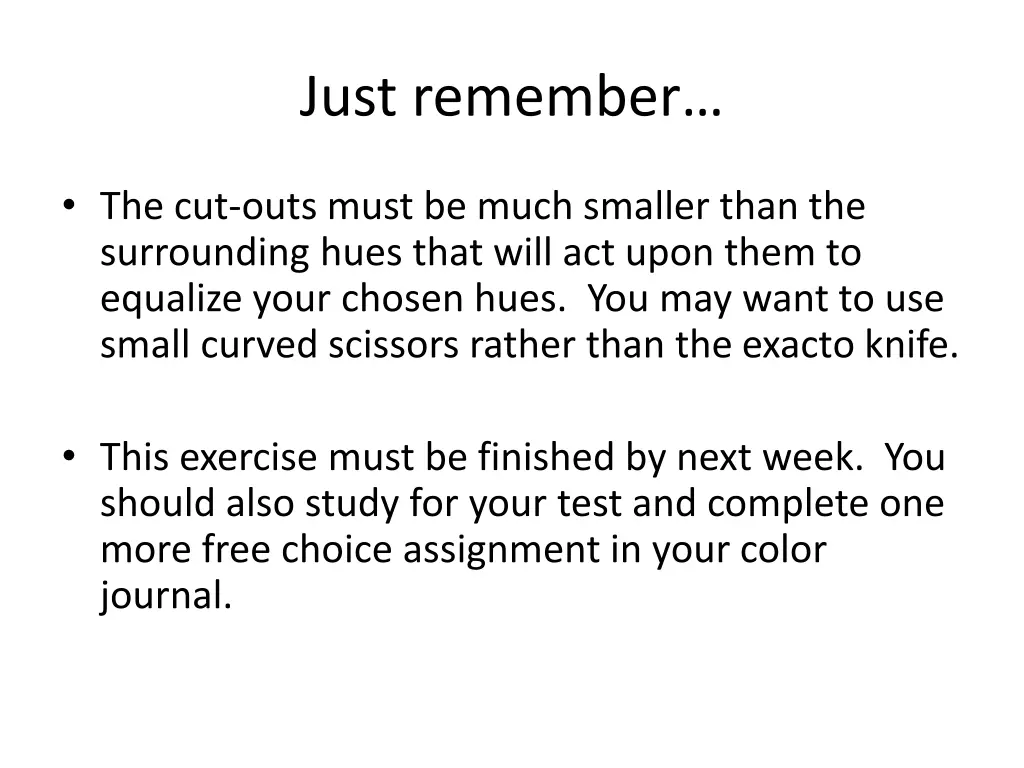 just remember