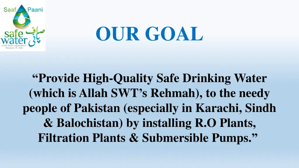 our goal