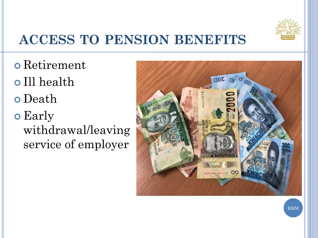 access to pension benefits
