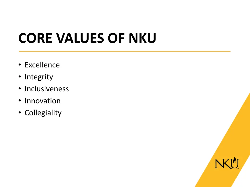 core values of nku