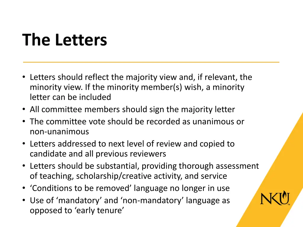 the letters