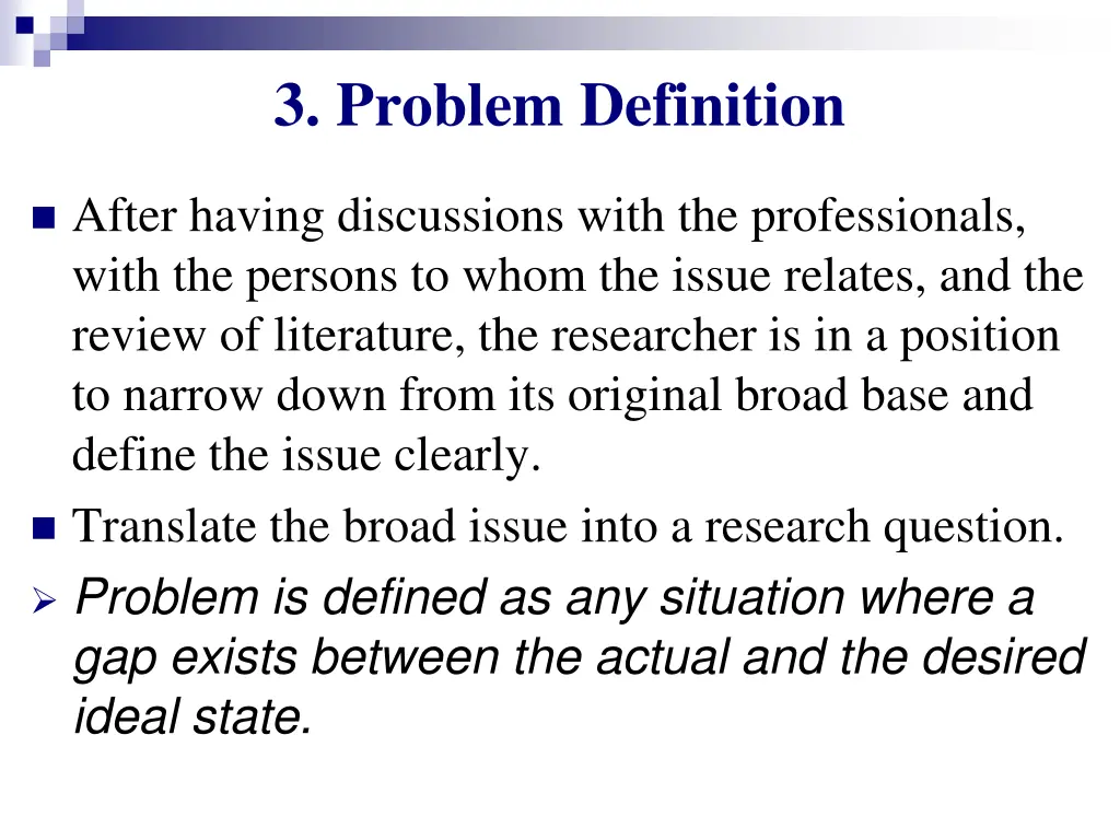 3 problem definition