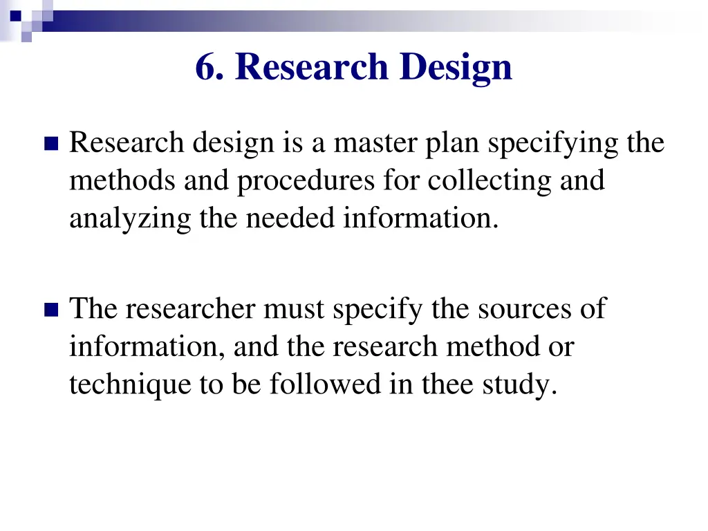 6 research design