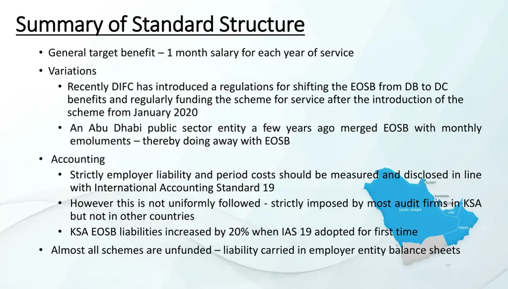 summary of standard structure summary of standard
