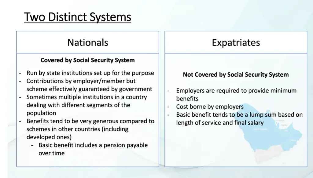 two distinct systems two distinct systems