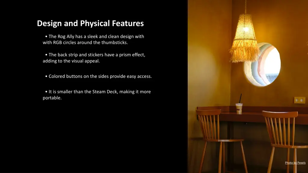design and physical features