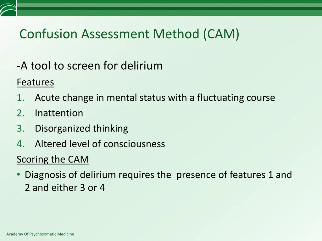 confusion assessment method cam