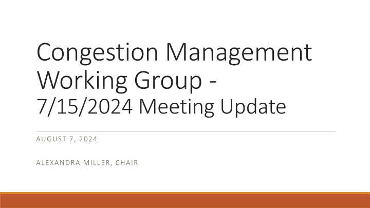 congestion management working group 7 15 2024