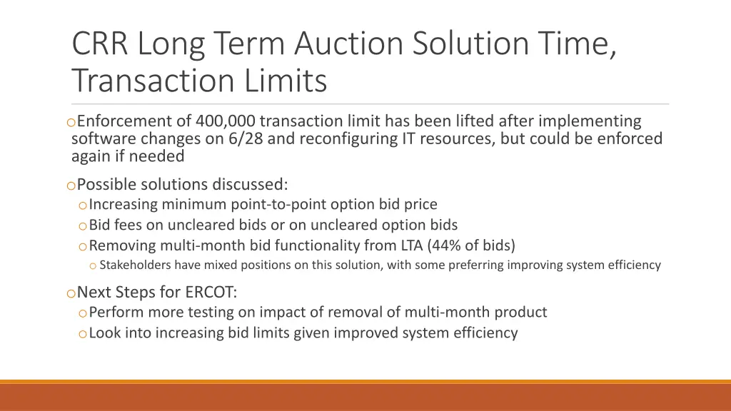 crr long term auction solution time transaction
