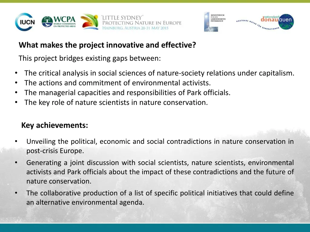 what makes the project innovative and effective