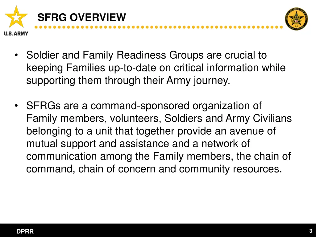 sfrg overview
