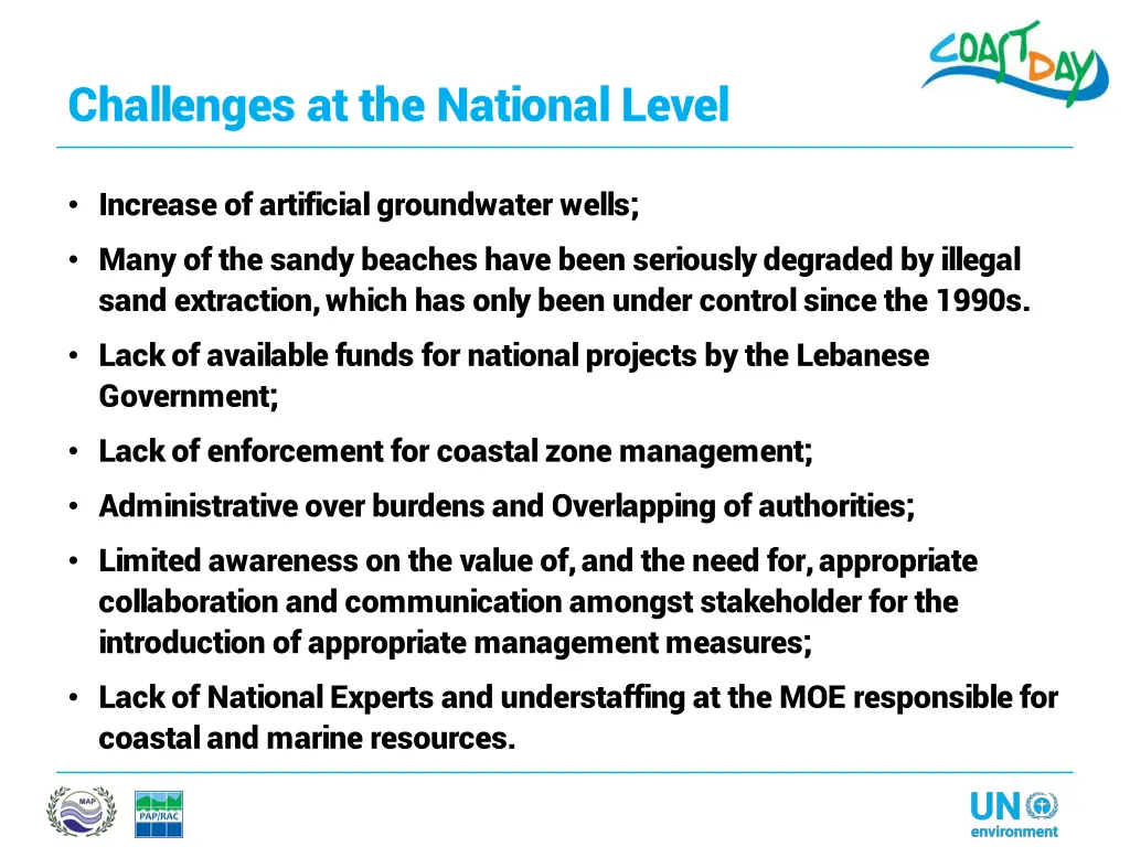 challenges at the national level