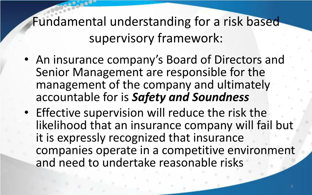 fundamental understanding for a risk based
