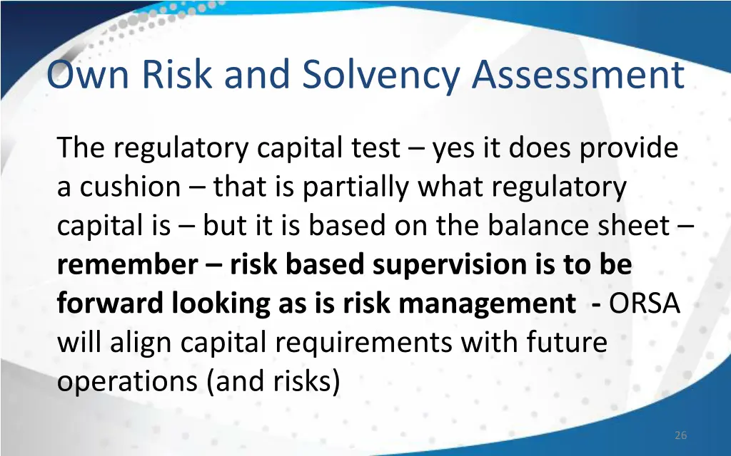 own risk and solvency assessment 2